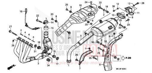 SILENCIEUX D'ECHAPPEMENT CBR600RRA de 2010